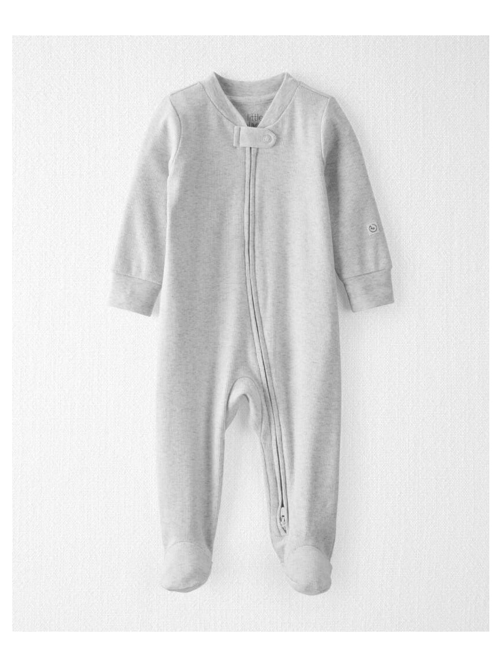 Carter's Neutral Stripe Baby Footed One-Piece - Cream/Gray
